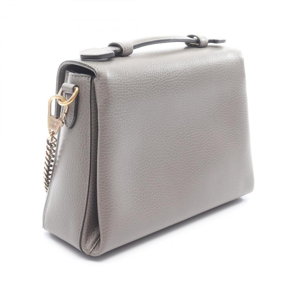 Gucci Interlocking GG Handbag Leather Beige Tan